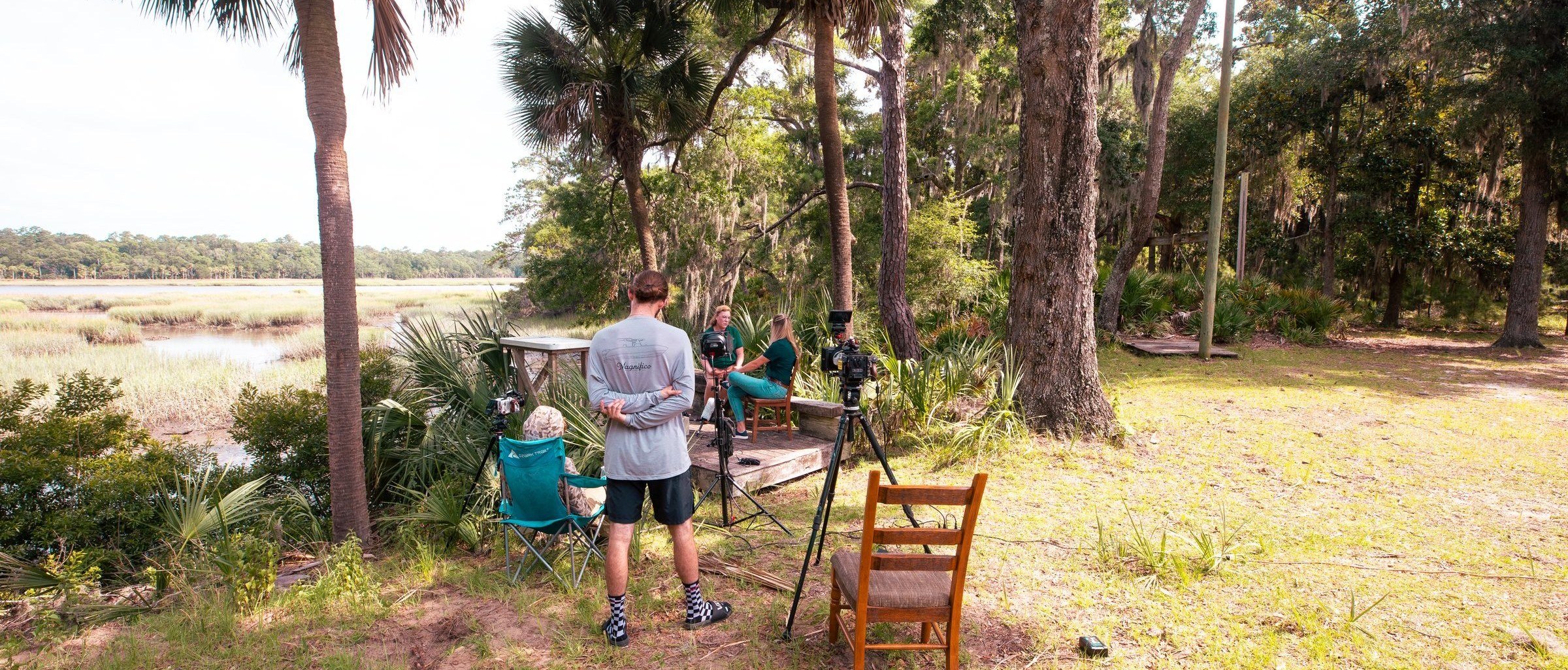 Behind the scenes: production setup on island dock
